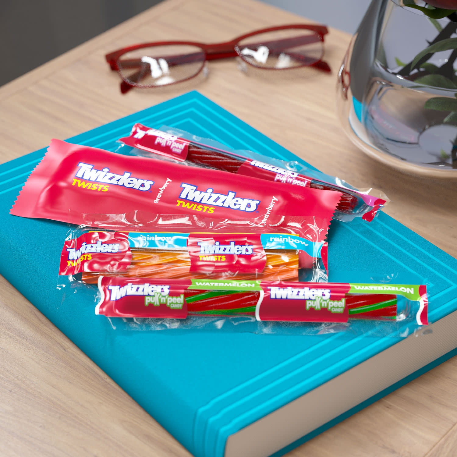 (3 pack) Twizzlers Assorted Flavored Licorice Style Candy, Bulk Party Pack 46.34 oz