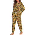 thumbnail image 2 of SCRAWLGOD Sunflower Pjs for Women Set of 2 Pajamas for Women Long Sleeve Tops and Pants Crewneck Ladies Pj with Pockets Soft Women Sleepwear Size M, 2 of 7
