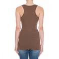 thumbnail image 2 of Women's Basic Solid Ribbed Scoop Neck Racerback Tank Top, 2 of 2