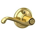 thumbnail image 2 of Schlage Lock F40VFLA605 Flair Privacy Lever Lock, Bright Brass, 2 of 7