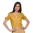 thumbnail image 3 of Moomaya Printed Two Piece Flared Skirt And Crop Top Rayon Ethnic Set For Girls, 3 of 6