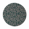 thumbnail image 1 of Floral Mouse Pad for Computers, Bicolor Spring Themed Pattern with Meadow Flowers Abstract Design, Round Non-Slip Thick Rubber Modern Gaming Mousepad, 8" Round, Hunter Green Grey Pink, by Ambesonne, 1 of 2
