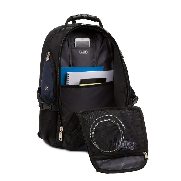 Free Shipping Swissgear Wenger Durable 1200D Polyester 1900 ScanSmart Laptop Backpack Black Walmart