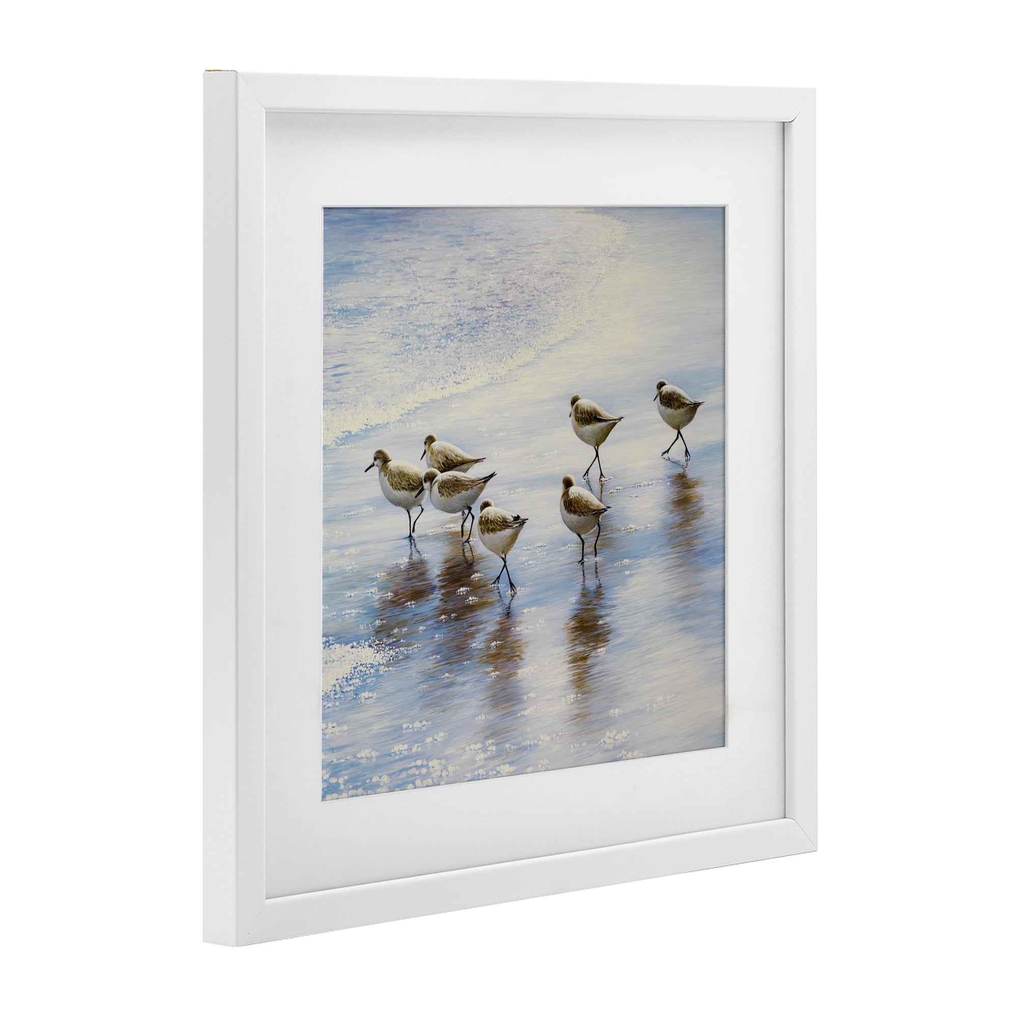 Stupell Industries Sand Dancers on Shore White Framed Print Under Glass, design by Bruce Nawrocke