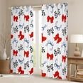 thumbnail image 2 of Homewish Red Ribbon Bowknot Curtains Pack of 2 (42x84 Each) for Kids Children Girls,Dreamy Princess Curtains Blackout,Cartoon Bow Tie Bedroom Curtains,Lightweight Room Decor, 2 of 6