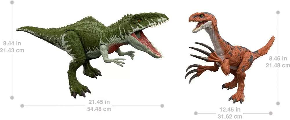 Jurassic World Reimagined Giganotosaurus vs. Therizinosaurus Action Figure 2-Pack