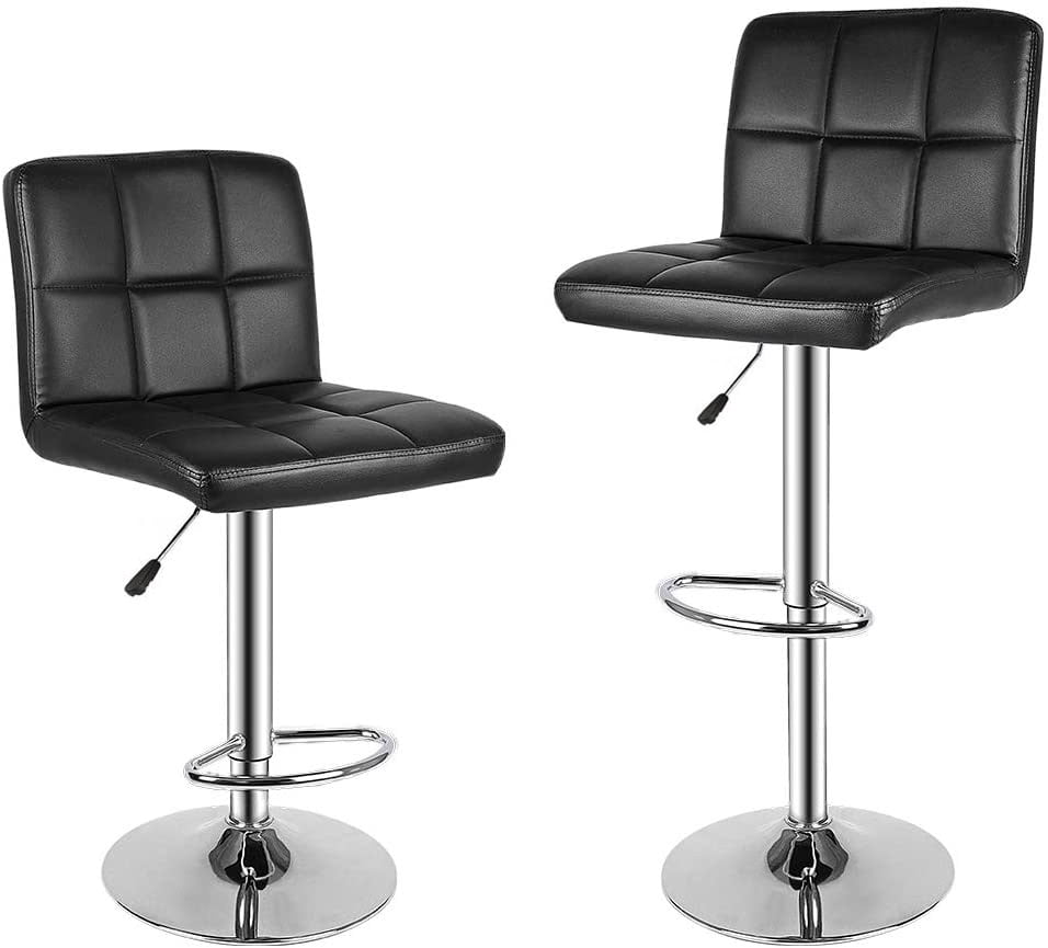 Bar Stool Modern Swivel Adjustable Armless Barstools Counter Height Pu Leather Bar Chair For Kitchen Dining Living Bistro Pub Counter Back Bar Stools Set Of 2 Walmart Com Walmart Com