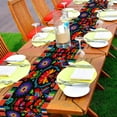 thumbnail image 5 of Linen Mexican Fiesta Table Runner Decoration 71×13.8 Long Cinco De Mayo Dia De Los Muertos Runners Farmhouse Rustic Runner Day of The Dead Decor and Supplies for Kitchen Dining Home Table, 5 of 6