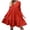 Orange, variant on Fesfesfes Women Dress Spring Casual V-Neck Solid Long Sleeve Ruffle Mini Dress Plus Size $10