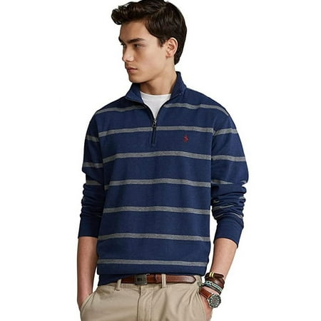Polo Ralph Lauren SPRING NAVY HEATHER Men's Luxury Jersey Pullover, US X-Large