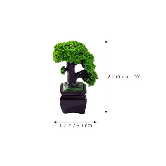 unbranded 7Pcs Dollhouse Furniture Assorted Color Resin Realistic Miniature Trees