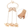 thumbnail image 2 of Finger Ring Bracelet Hollow Butterfly Hand Harness Bracelet Ring Chain Bracelet, 2 of 8