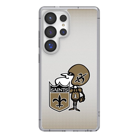 New Orleans Saints Linen Logo Galaxy Clear Case