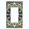 thumbnail image 5 of Metal Light Switch Plate Cover Mandala Green Black Flower Tile Pattern MDL060, 5 of 13