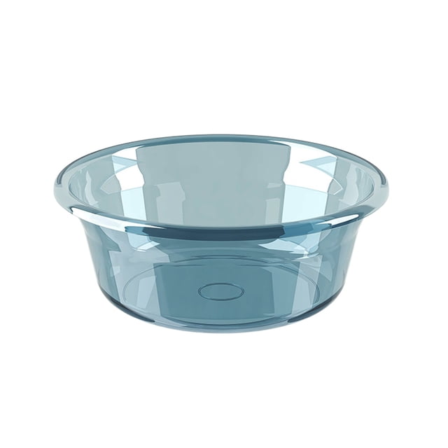 Blue Thickened Transparent Plastic Wash Basin With Hanging Hole For Household Dormitory Bathroom Kitchen 9.4 Inch