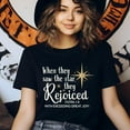 thumbnail image 3 of Christian T-Shirt with Rejoiced Star Design Matthew 2:10, Light Pink, Size S, 3 of 6