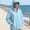 #0048-Light Blue, variant on Women's UPF 50+ Sun Protection Jacket Hooded Cooling Shirt Athletic Jacket for Women with Pocket