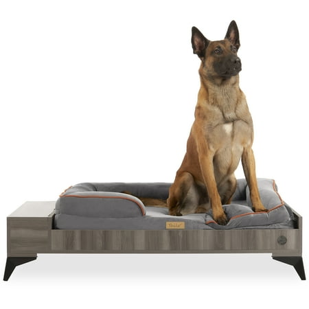 TailZzz Wyatt Wooden Pet Bed with Mattress | Large to Extra Large Greenguard Gold Certified Dog Bed