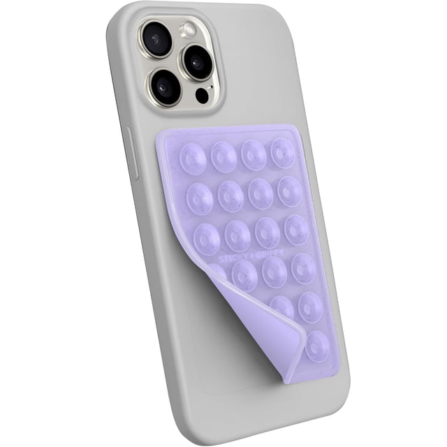 Soporte para Funda de Teléfono StickyGrippy con Ventosas de Silicona Morado