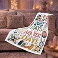 thumbnail image 6 of Patchwork Days Quote with Sewing Blocks, Rustic Illustration Style for Craft Lovers, Sewing Tools Art and Birthday Gift, Cozy Flannel Blanket for Bedroom and Living Room, Home Decor, 6 of 9