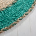 thumbnail image 3 of SAFAVIEH Natural Fiber Cirino Bordered Area Rug, Natural/Green, 6' x 9' Oval, 3 of 8