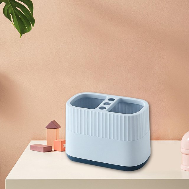 Soporte Multifunción para Bolígrafos, Organizador de Escritorio, Soporte para Brochas de Maquillaje Cosmético, Contenedor de Lápices Independ Azul Baoblaze Titular de la pluma