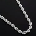 thumbnail image 4 of K-KED 925Sterling Silver Fashion Flash Wrested Rope Chains Necklace 4mm 16"-30"-28, 4 of 7