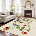 thumbnail image 2 of 5'x8' Area Rugs, Ladybugs Eucalyptus Indoor Outdoor Area Rug for Living Room Bedroom, Spring Botanical Leaves Green Washable Bathroom Rugs Kitchen Floor Carpet Mats Home Decor Aesthetic, 2 of 8