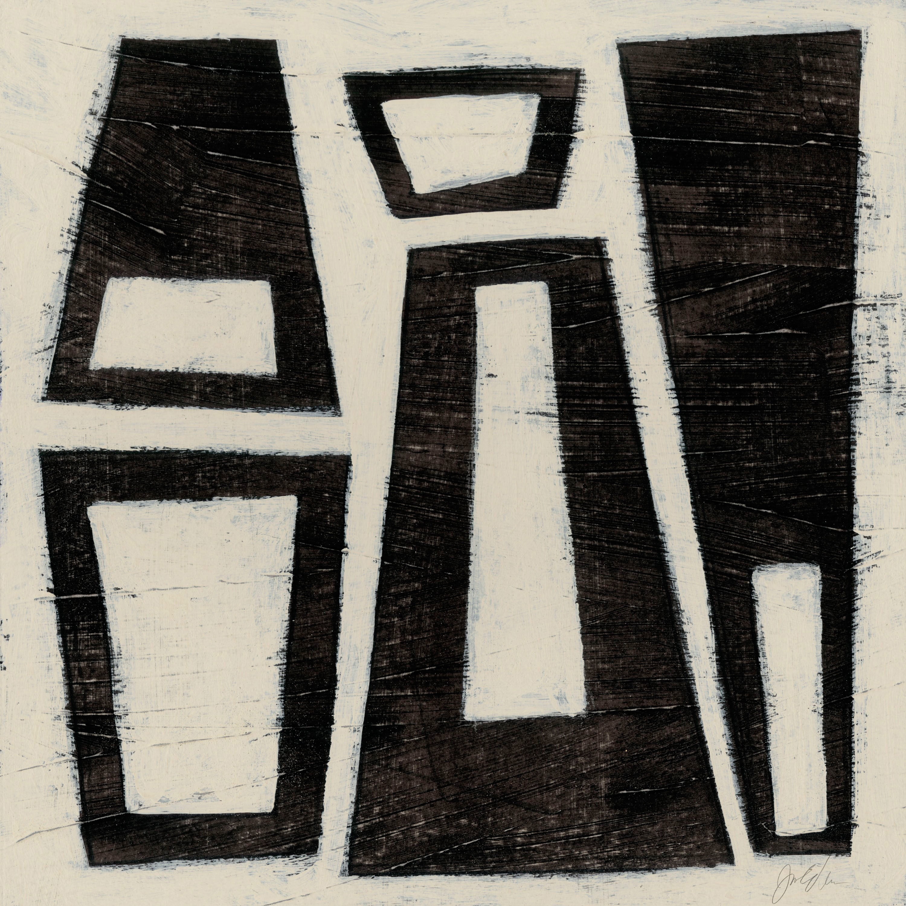 Marmont Hill "Hieroglyph IV" Painting Print on Wrapped Canvas