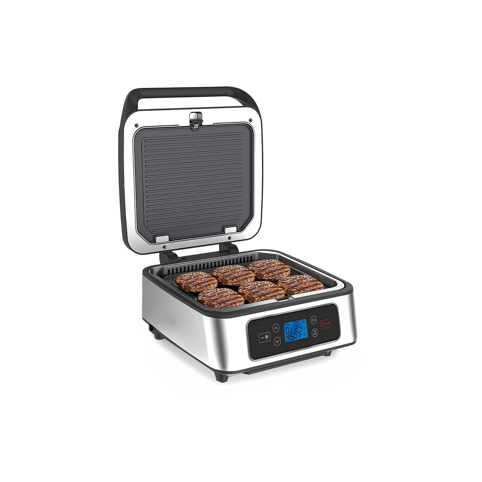 SHAQ 3-in-1 Smokeless Contact Grill & Press w/Removable Grill