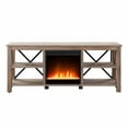 thumbnail image 4 of Evelyn&Zoe Sawyer Rectangular TV Stand with Crystal Fireplace for TV's up to 65", Gray Oak, 4 of 9