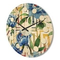 thumbnail image 3 of Designart 'Floral Botanical Design Retro I' Mid-Century Modern Wood Wall Clock, 3 of 5