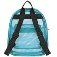thumbnail image 5 of Solid Color Mini Mesh Backpack with Front Zippered Pocket in Light Blue, 5 of 6