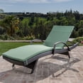 thumbnail image 6 of Noble House Salem Outdoor Wicker Adjustable Lounge with Arms Dark Green Cushion, 6 of 12