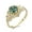 Green, variant on 2 Carat Gold Moissanite Rings for Women Round D Color VVS1 Clarity Lab Created Diamond Rings Vintage 925 Sterling Silver Moissanite Engagement Ring