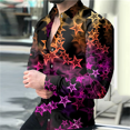 thumbnail image 1 of Camisa de hombre con arte floral para uso diario, camisa de manga larga con solapa de otoño e invierno, suave y cómoda, de moda y transpirable, 1 of 6