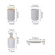 thumbnail image 3 of Juego de accesorios de baño Dispensador de jabón Botella Plato Lavabo Portacepillos de Dientes Taza Traje Blanco, 3 of 7