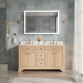 thumbnail image 3 of ANGELES HOME 48" x 32" LED Lighted Bathroom Medicine Cabinet with Mirror, 3X Magnification Makeup Mirror, Vanity Mirror Cabinet w/ Defogger, Dimmable, Memory Function, Outlets & USB, 3 of 15
