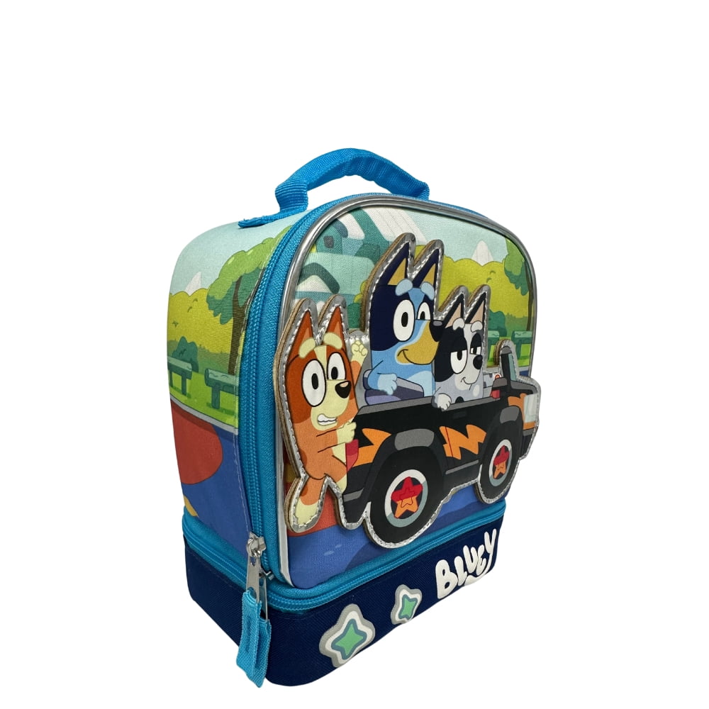 Bluey Dual Compartment Reusable Child's Polyester Lunch Kit
