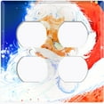 thumbnail image 3 of Metal Light Switch Plate Cover Festive Santa Claus Night Sky XMS020, 3 of 13
