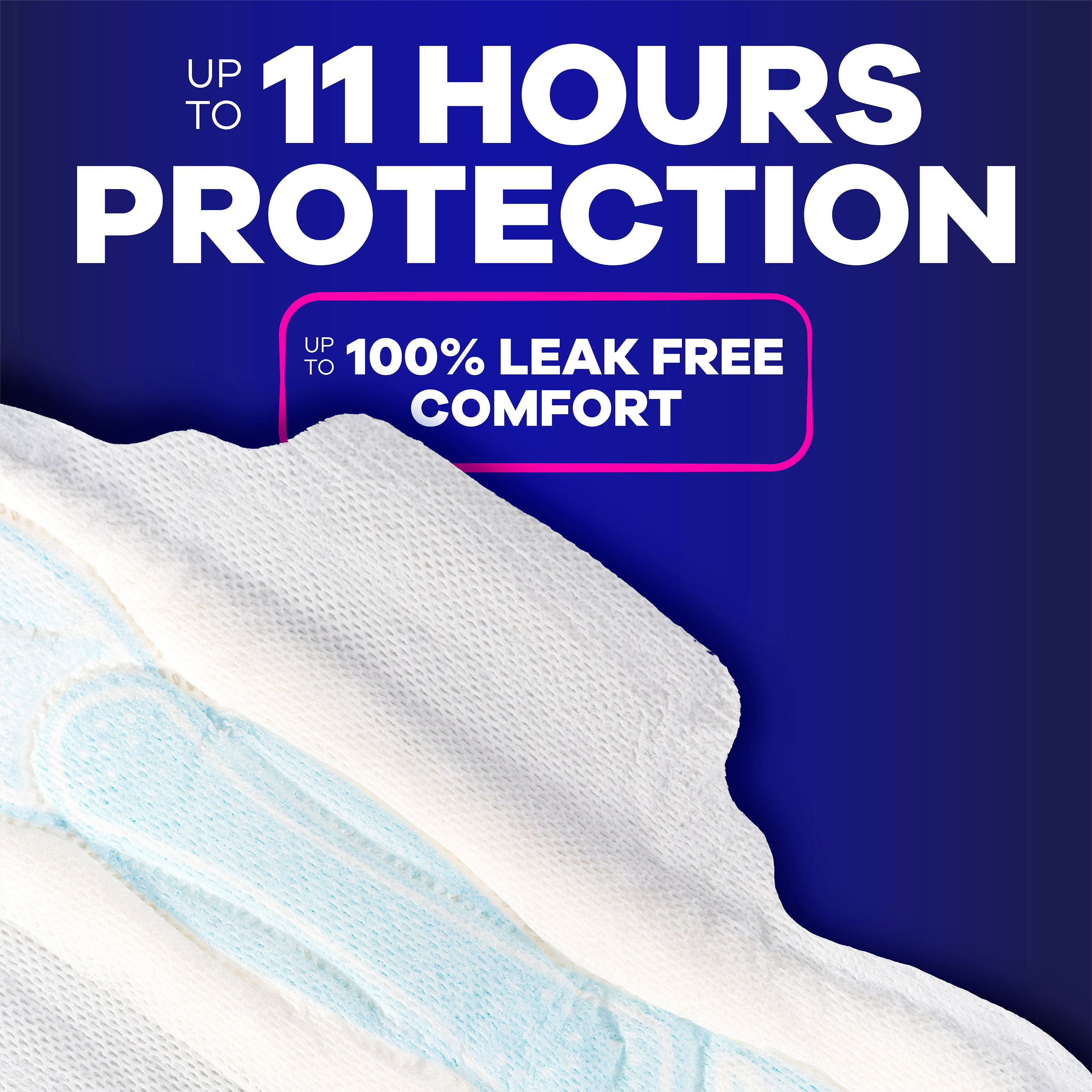 Serviettes Always Maxi de nuit, degré d’absorption de nuit, avec ailes, pour femmes, taille 4, non parfumées 26CT