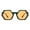 Green Tortoise (Orange), variant on Geometric Hexagon Shape Sunglasses Retro Unisex Fashion Shades UV400 Green Tort