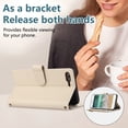 thumbnail image 6 of Compatible with iPhone 7 / 8 / SE 2022 & 2020 Wallet Case and Wrist Strap Protector PU Leather Flip Credit Card Holder Purse Stand Cell Accessories Shockproof Phone Cover for Women Men,Beige, 6 of 9