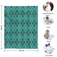 thumbnail image 4 of Teal Gold Checkerboard Checkered Pattern Blanket,Comfortable Soft Flannel Throw Blanket,All Season,Warm Lightweight Blankets for Sofa Bed Couch Living Room Chair,30"x40", 4 of 4