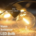 thumbnail image 4 of Bombillas LED de Repuesto G40, Bombillas de Globo Inastillables con Base de Tornillo E12 para Luces de Cadena para Exteriores, Cálido, Paquete de 30, 4 of 5