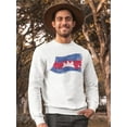 thumbnail image 2 of Waving Flag Of Cambodia Sweatshirt Men -Image by Shutterstock, Male x-Large, 2 of 4