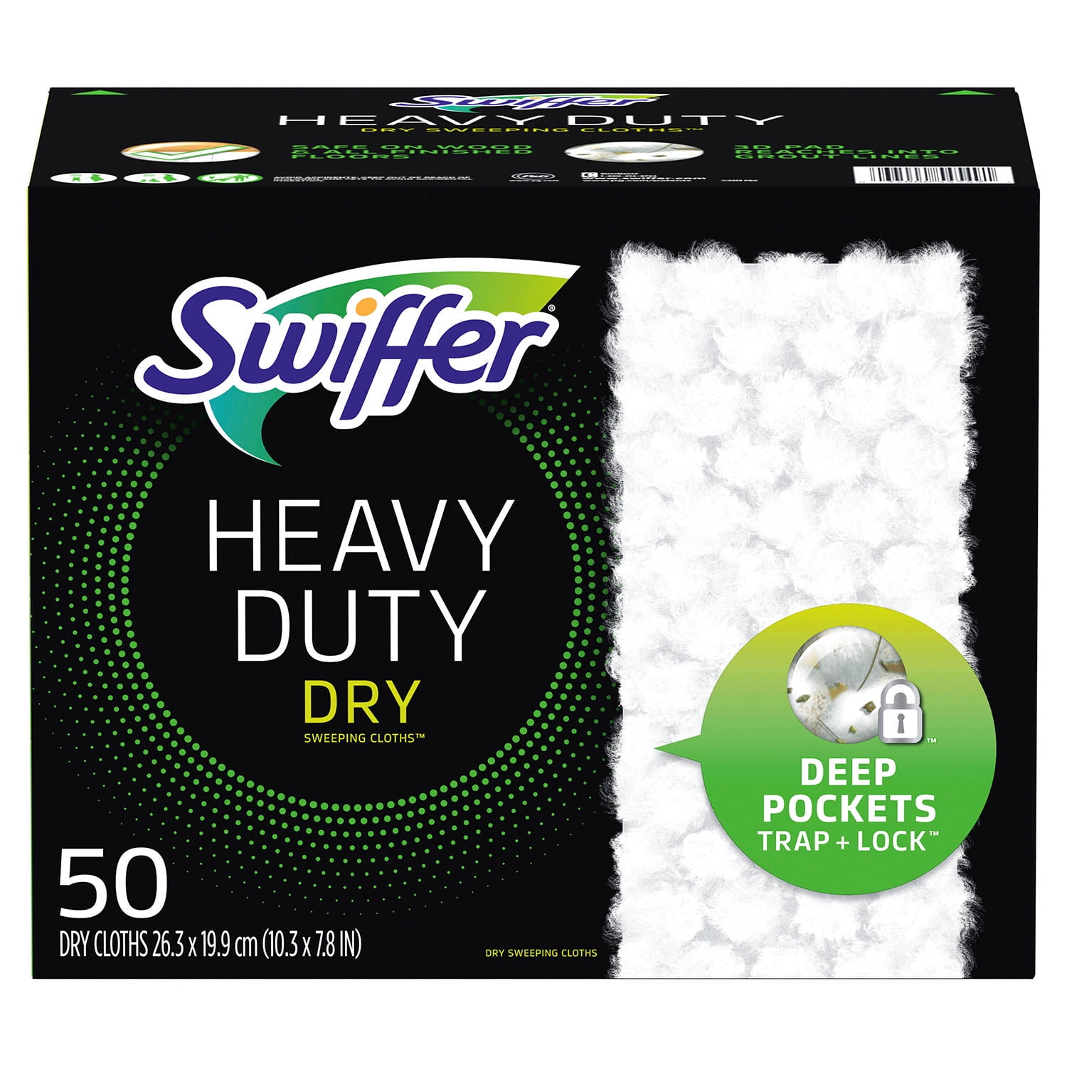 Swiffer Sweeper Heavy Duty Dry Sweeping Cloths 50 Count Walmart Com Swiffer Sweeper Heavy Duty Dry Sweeping Cloths 50 Count Walmart Com