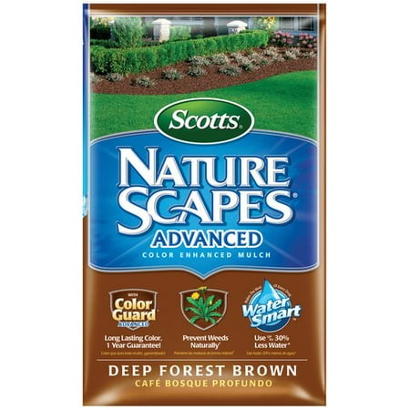 Scotts Nature Scapes Advanced Color Enhanced Mulch, Deep Forest Brown, 2 Cu. Ft.