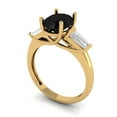 thumbnail image 2 of Three-Stone Engagement Ring for Women - 2.5ct Natural Onyx in 18K Yellow Gold Promise Ring, 2 of 6