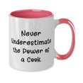 thumbnail image 2 of Never Underestimate the Power of a Cook. Cook Two Tone 11oz Mug, Love Cook Gifts, Cup For Friends from Boss, Inexpensive cooking gifts, Cheap kitchen gifts, Affordable cookware, Discounted bakeware,, 2 of 2